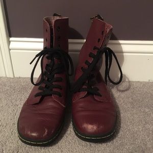 Maroon Doc Martens 8